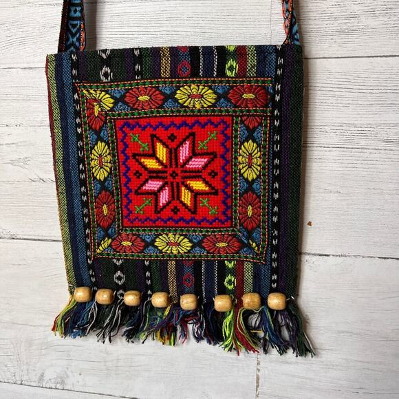 Unbranded Handbags - Vintage Purse Womens Tribal Boho Embroidery Tassels Beaded Hippie Shoulder Bag